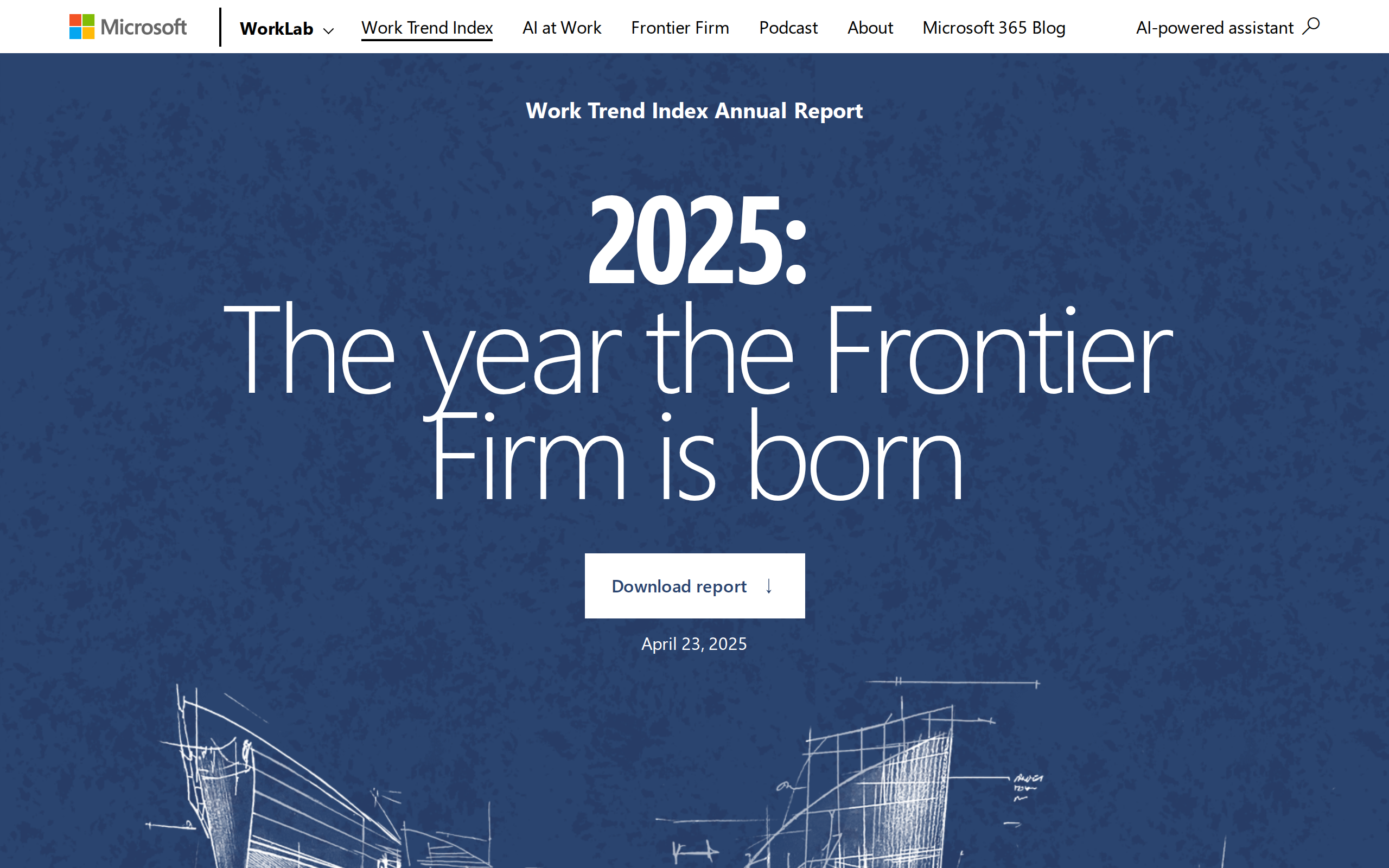 Microsoft's 2025 Work Trend Index report on the rise of the frontier firm and human-agent teams