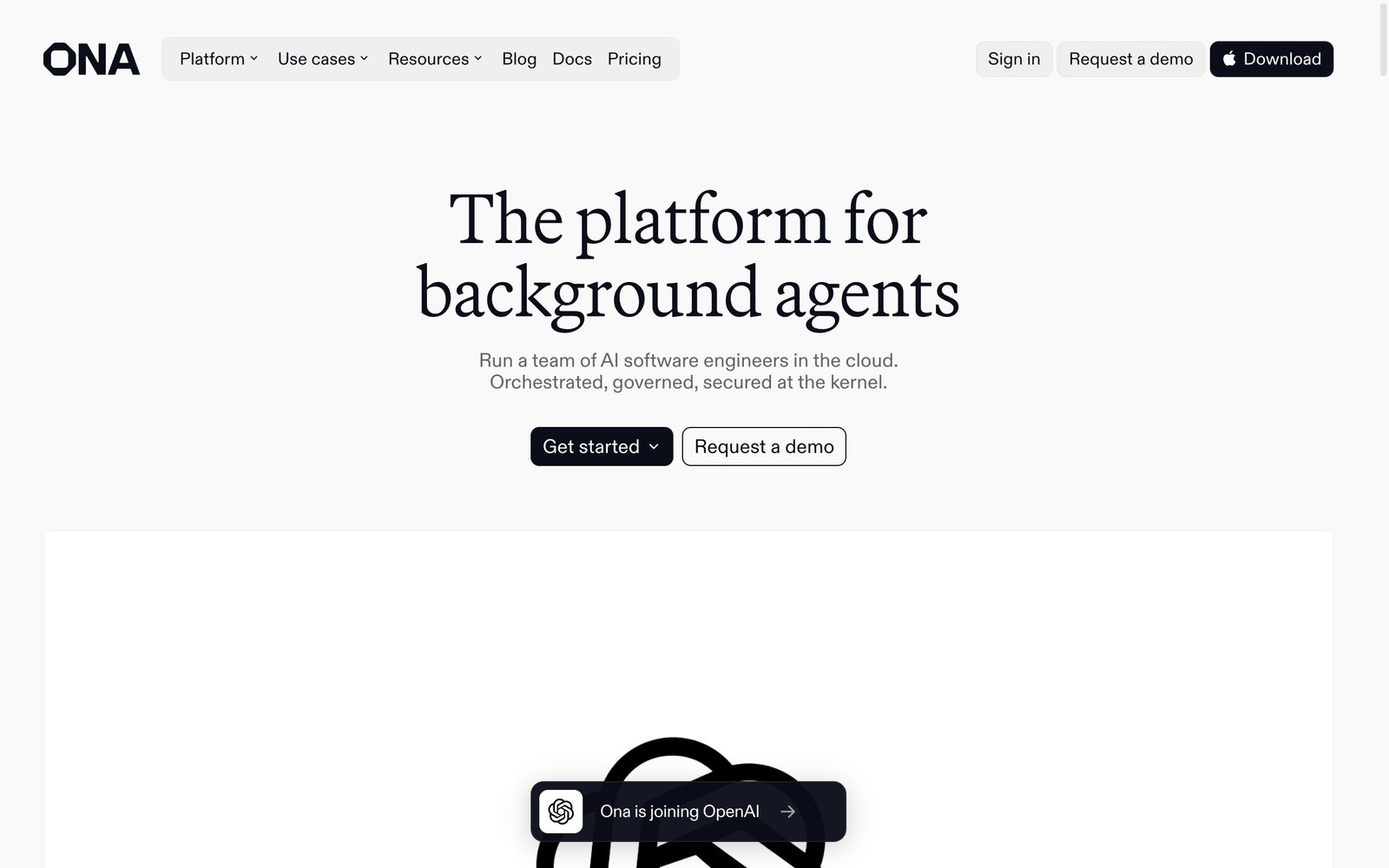 Ona, formerly Gitpod, cloud development environment homepage