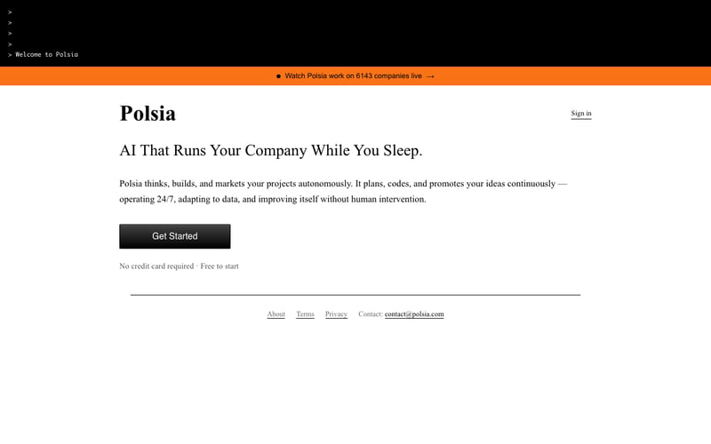 Polsia autonomous AI business platform claiming to build and run entire businesses